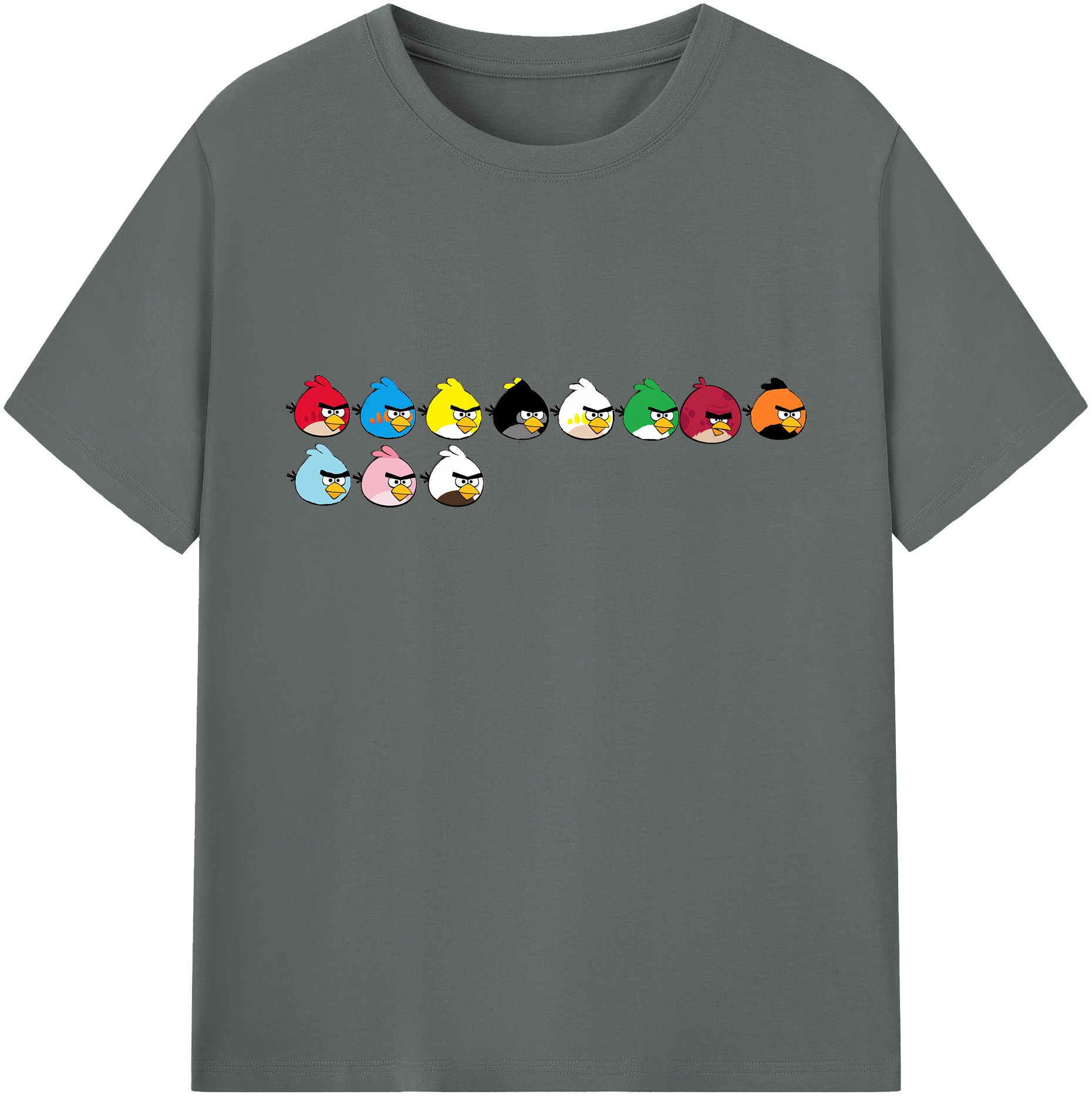 （画像用） Angry Birds アングリーバード 綿100％ メンズ半袖Tシャツ｜肌触りやわらか＆通気性